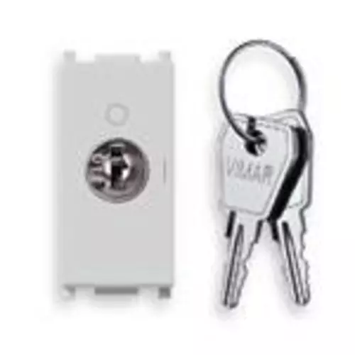 Vimar - 14083.S.CU.SL - Interrupteur 2P16(3)A +clé000 OFF Silver