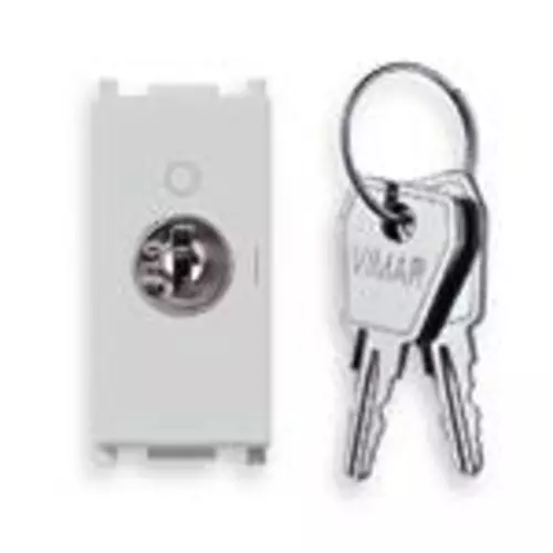 Vimar - 14083.S.SL - 2P16(3)A 1-way switch +key in OFF Silver