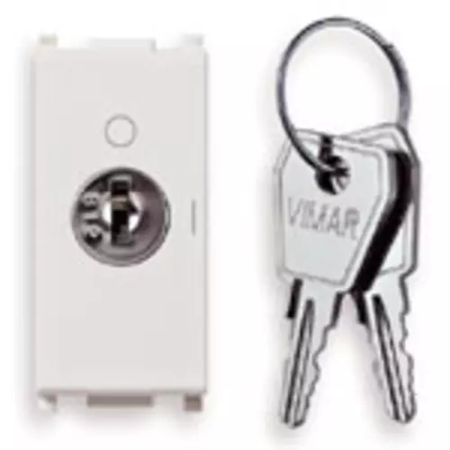Vimar - 14087 - Taster 2P NO 16A m/Schlüssel weiß