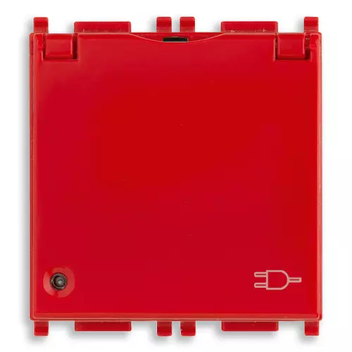 Vimar - 14210.C.AB.R - Antibact.2P+E 16A universal+cover outlet