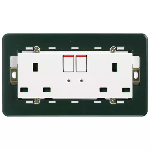 Vimar - 14222 - Two switch.2P+E 13A English outlet white