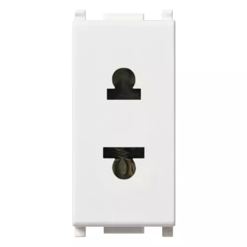 Vimar - 14233 - 2P 16A USA+EU ø4,8mm outlet white