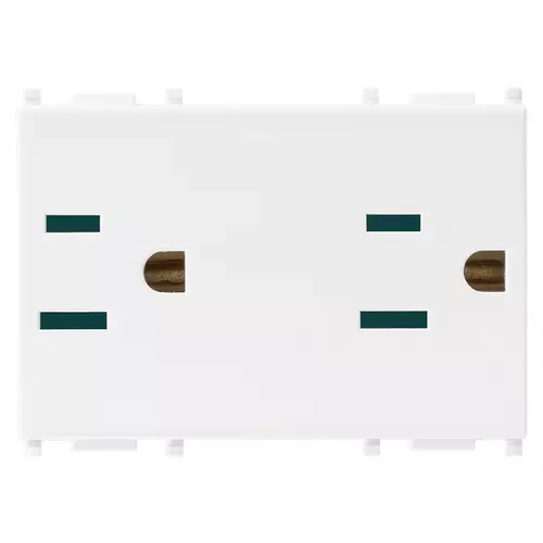 Vimar - 14243 - Two 2P+E 15A 127V USA SICURY outlets w