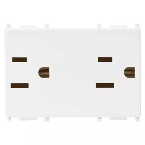 Vimar - 14246 - Two 2P+E 15A 127V USA outlets white