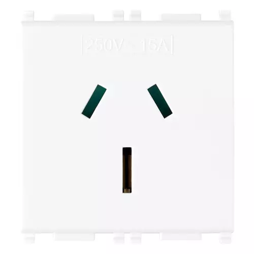 Vimar - 14262 - Toma SICURY 2P+T 15A australiano blanco