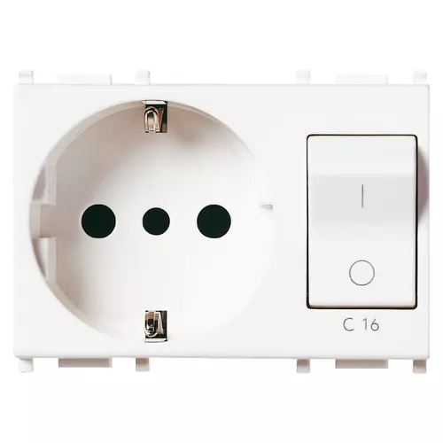 Vimar - 14276 - 2P+E 16A P30 outlet +C16 CB white