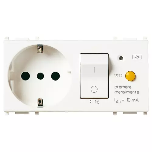 Vimar - 14286 - 2P+E 16A P30 outlet +C16 RCBO white