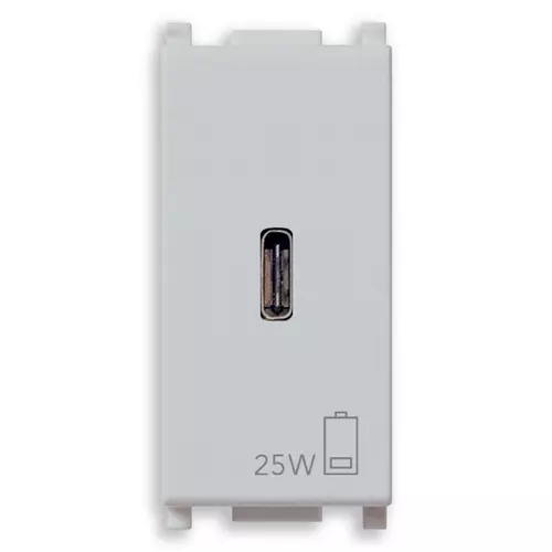 Vimar - 14292.C.25.SL - Netzgerät USB C PD 25W Silver