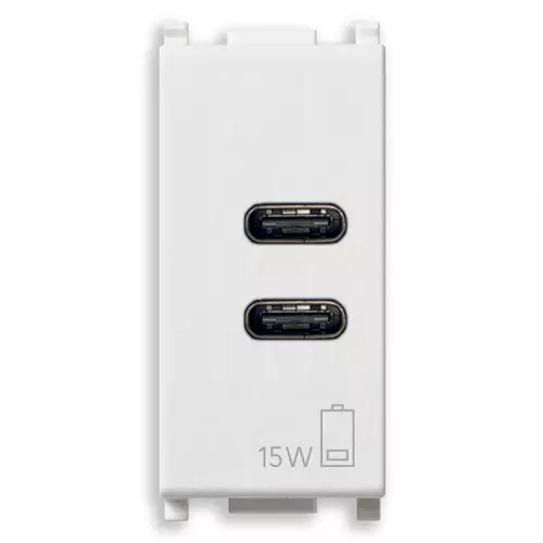 Vimar - 14292.CC - USB-Netzgerät C+C 15W 3A 5V 1M weiß