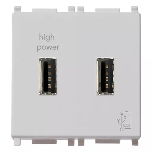 Vimar - 14295.SL - Unidad alimentación USB 5V 2,1A 2MSilver