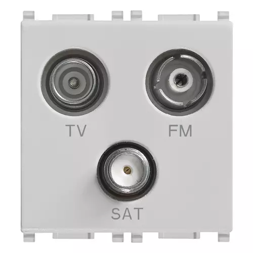 Vimar - 14303.SL - TV-FM-SAT-Einzeldose 3Aus Silver