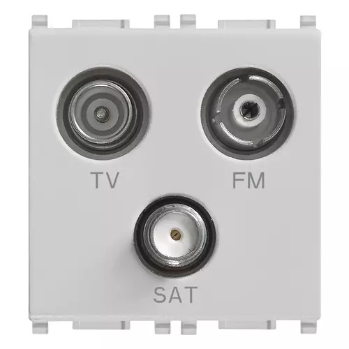 Vimar - 14303.SL - Πρίζα TV-FM-SAT τερματική 3εκροές Silver