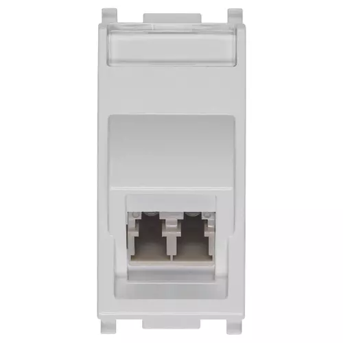 Vimar - 14351.LC.SL - Multi fiber-optic outlet 50/125 LC Silve