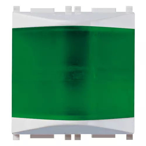 Vimar - 14387.V.SL - Green prismatic indicator unit Silver