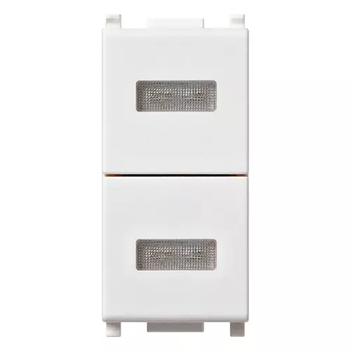 Vimar - 14388 - Neutral double indicator unit white