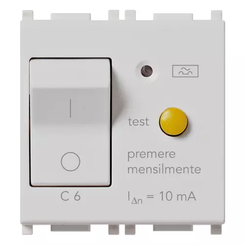 Vimar - 14411.06.SL - 1P+N C6 RCBO 120-230V 10mA Silver