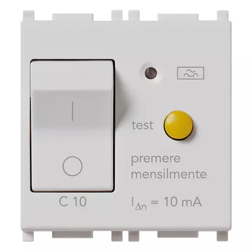 Vimar - 14411.10.SL - FI-Schalter 1P+N C10 10mA Silver