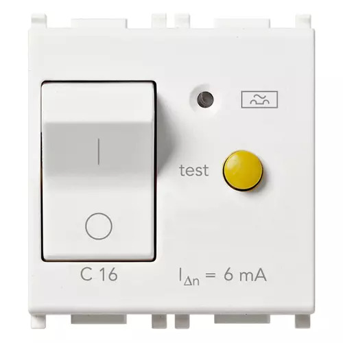 Vimar - 14411.16.6 - 1P+N C16 RCBO 120-230V 6mA white