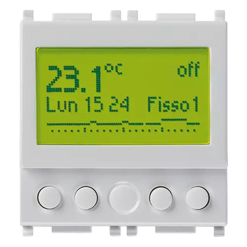 Vimar - 14445.SL - Zeit-Thermostat 120-230V Silver