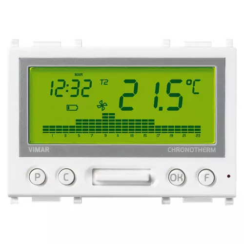 Vimar - 14446 - Akku-Zeit-Thermostat weiß