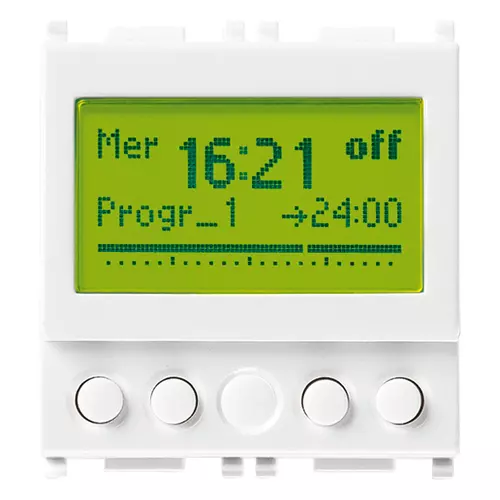 Vimar - 14448 - Reloj programador 1canal 120-230V blanco