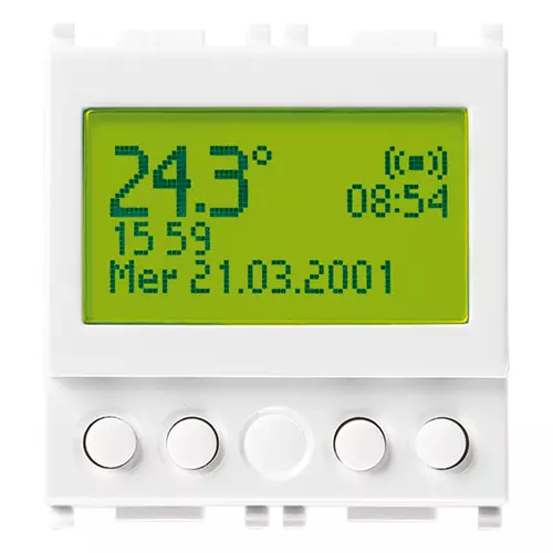 Vimar - 14449 - Horloge réveil 120-230V blanc