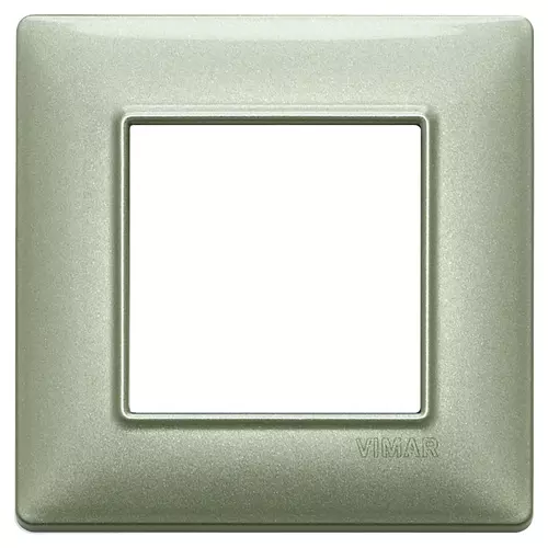 Vimar - 14642.72 - Plate 2M metal metallized green