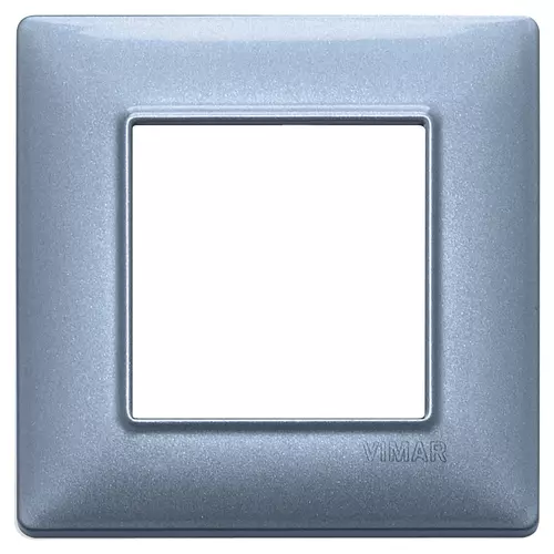 Vimar - 14642.73 - Plate 2M metal metallized blue
