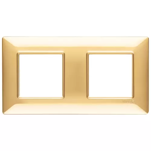 Vimar - 14643.24 - Plate 4M (2+2) 71mm techn.polished gold