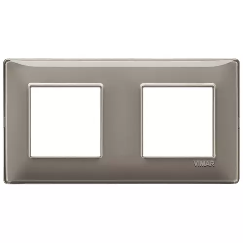 Vimar - 14643.40 - Plaque 4M (2+2) entraxe71Reflex cendre