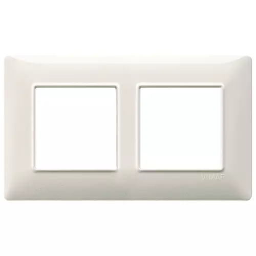 Vimar - 14645.06 - Plaque 4M(2+2)entr.57 techn.blanc granit