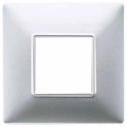 Vimar - 14647.20 - Placca 2M BS argento opaco