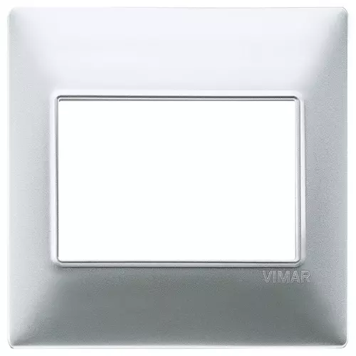 Vimar - 14648.20 - Plaque 3M BS techn.argent mat