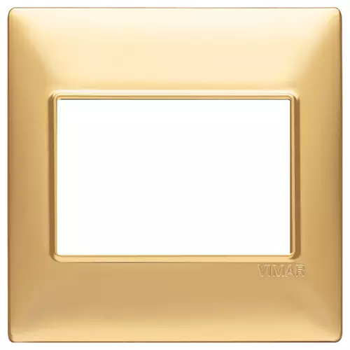 Vimar - 14648.25 - Plate 3M BS techn. matt gold