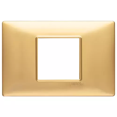 Vimar - 14652.25 - Plate 2centrM techn. matt gold