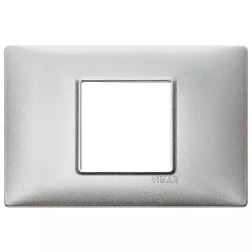 Vimar - 14652.71 - Abdeckrahmen 2zentM Metall Silver