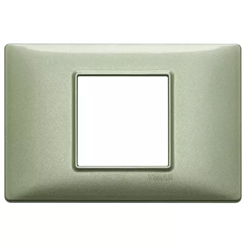 Vimar - 14652.72 - Plate 2centrM met. metallized green