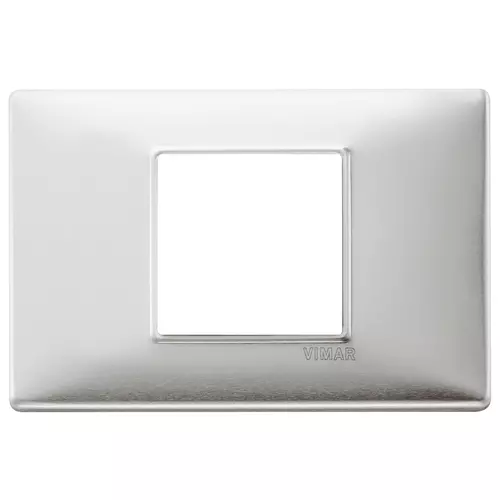 Vimar - 14652.81 - Plate 2centrM brushed aluminium