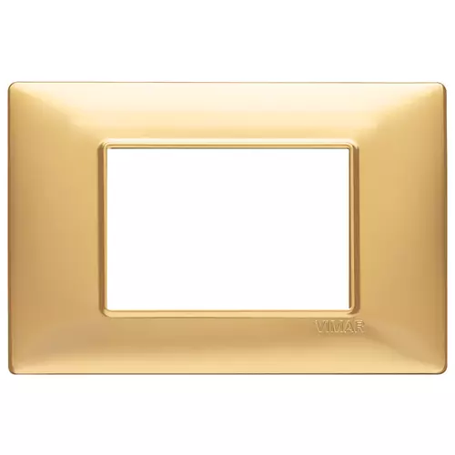 Vimar - 14653.25 - Plate 3M techn. matt gold