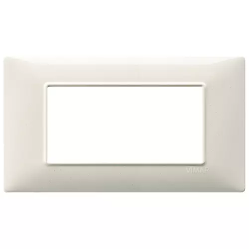 Vimar - 14654.06 - Plaque 4M techn. blanc granit