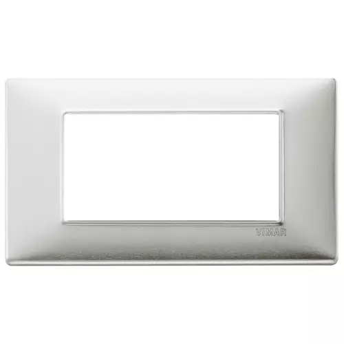 Vimar - 14654.81 - Placca 4M alluminio spazzolato