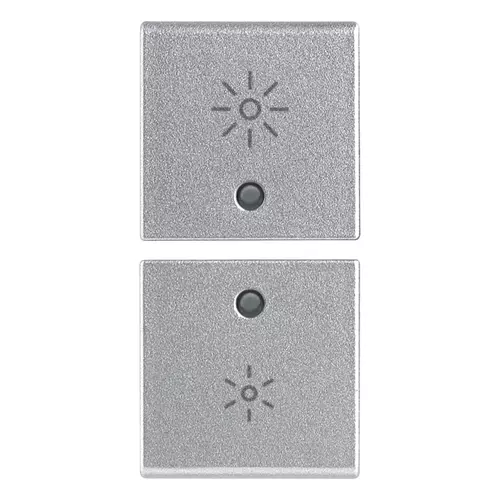 Vimar - 14751.3.SL - Due mezzi tasti 1M dimmer Silver