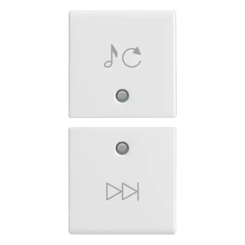 Vimar - 14751.5 - 2 half buttons 1M track/source white