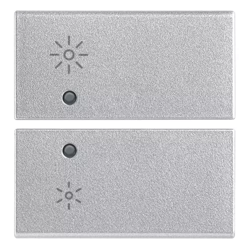 Vimar - 14752.3.SL - Due mezzi tasti 2M dimmer Silver