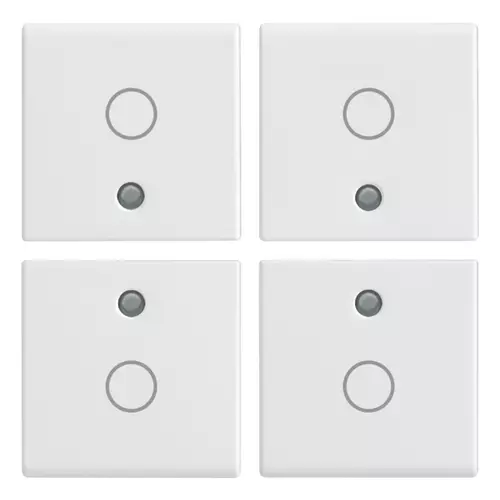 Vimar - 14841.0 - Four half-buttons 1M O symbol white