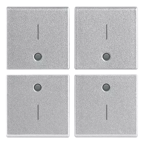 Vimar - 14841.1.SL - Four half-buttons 1M I symbol Silver