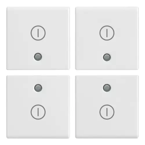 Vimar - 14841.2 - Four half-buttons 1M I/O symbols white