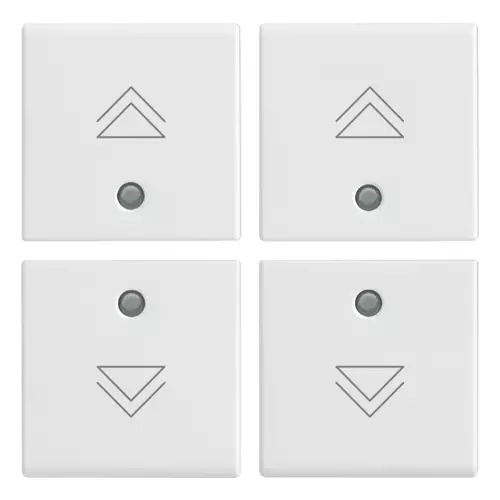 Vimar - 14841.4 - Four half-buttons 1M regul.symbol white