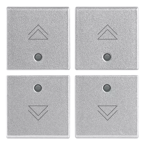Vimar - 14841.4.SL - Four half-buttons 1M regul.symbol Silver