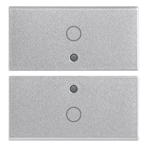 Vimar - 14842.0.SL - Deux demi-boutons 2M symbole O Silver